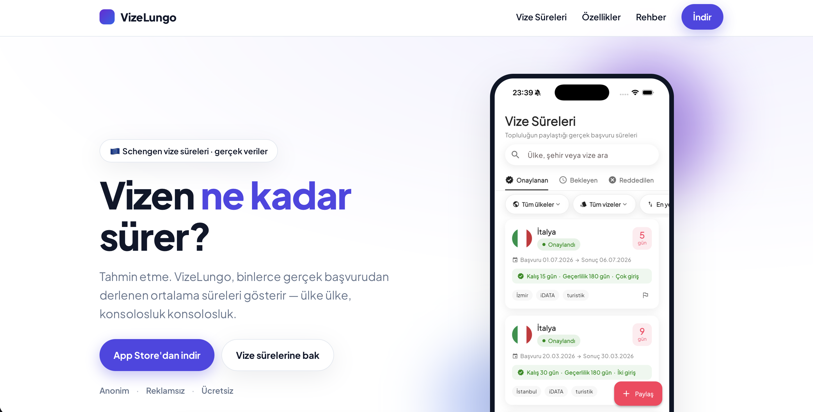 VizeLungo web sitesi